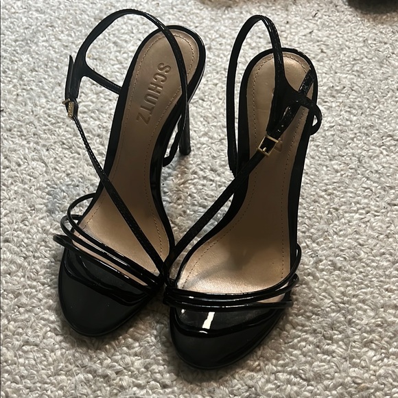 Schutz Black Strappy Heels for Women - Picture 1 of 1